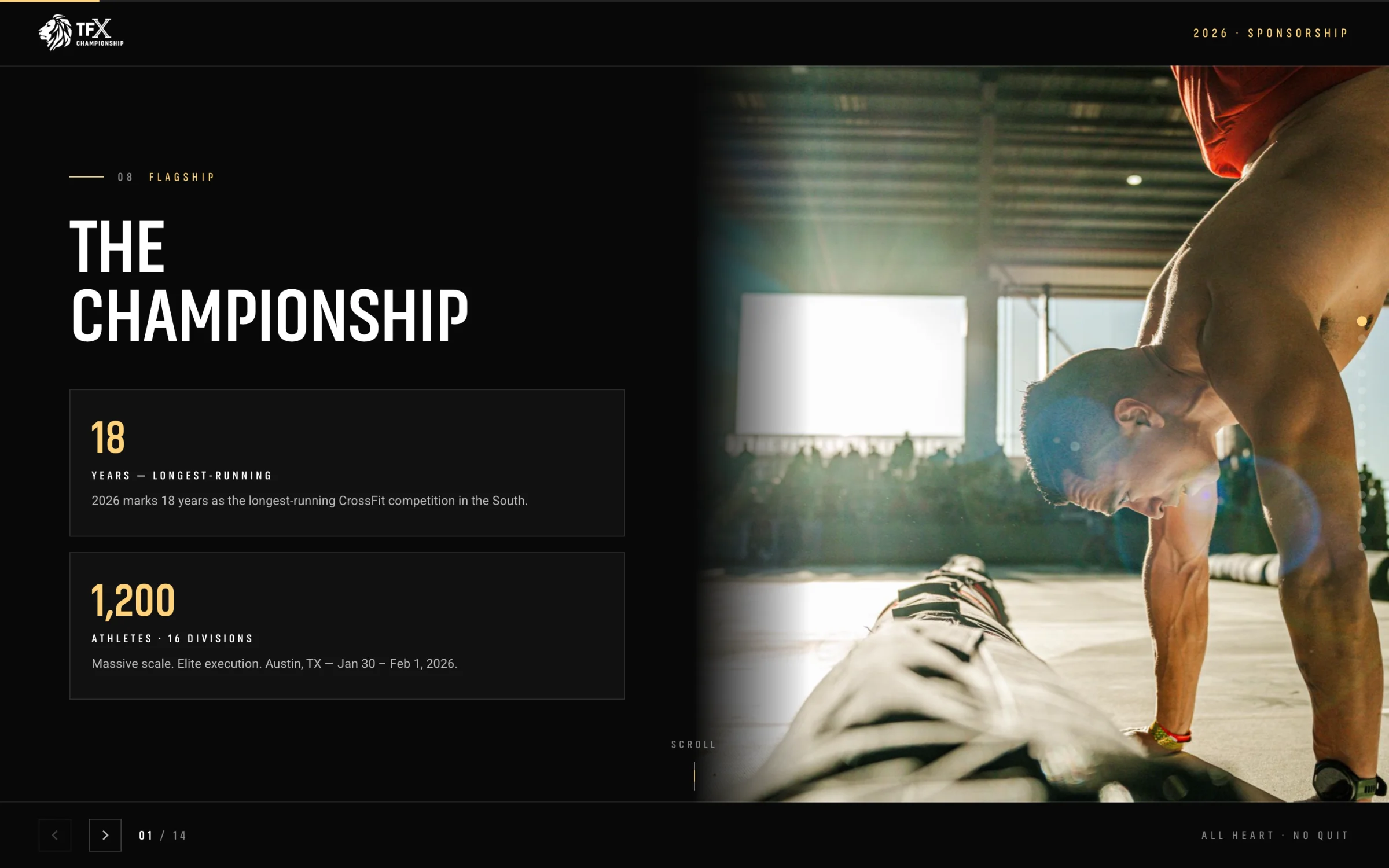 TFX — Championship slide